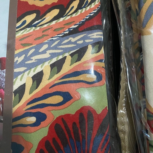 New Rare Pier 1 Vibrant Paisley Patterned Window Lined Curtain Panels 54”x 84” - Picture 6 of 11